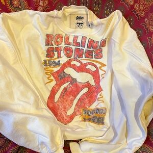 rolling stones crop sweater